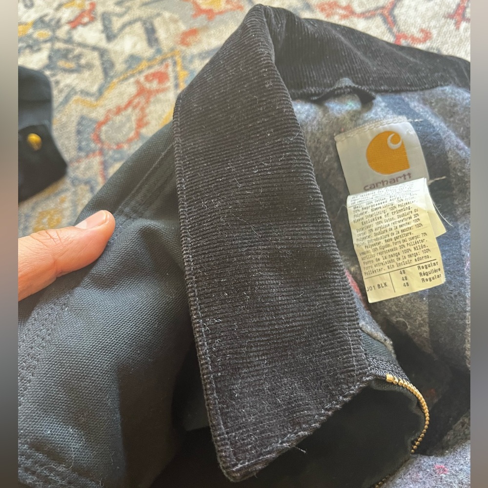 Carhartt Black Jacket Vintage J01 BLK 48 - Picture 11 of 16